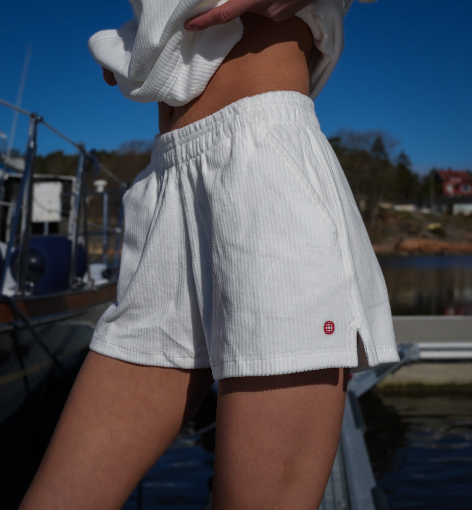 Amundsen Sports 4Incher Comfy Cord Shorts Womens White