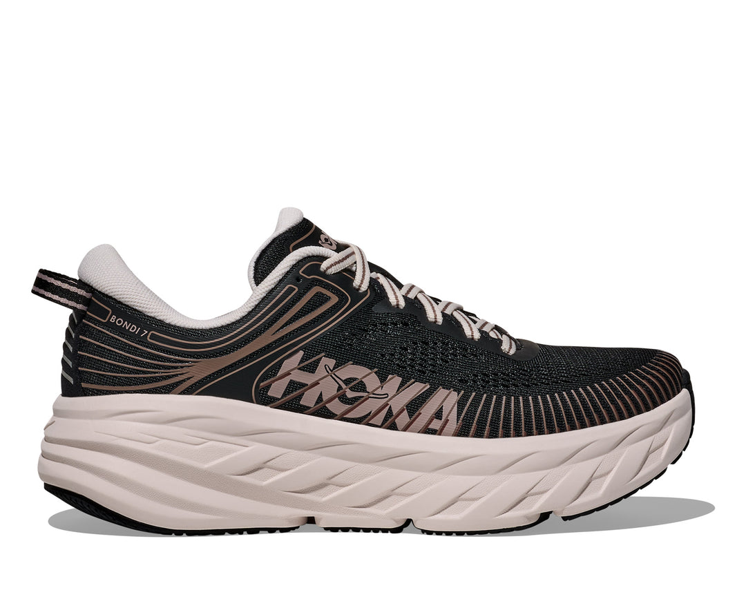 Hoka W BONDI 7 Black / Rose Cream