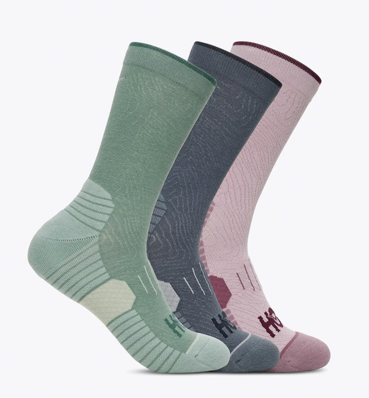 Hoka U CREW RUN SOCK 3-PACK Rosemary / Faded Navy / Lilac