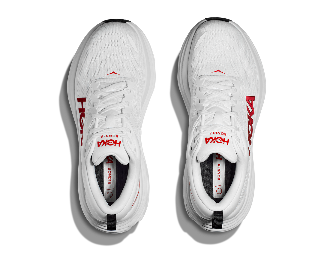 Hoka M BONDI 8 White / Vermillion