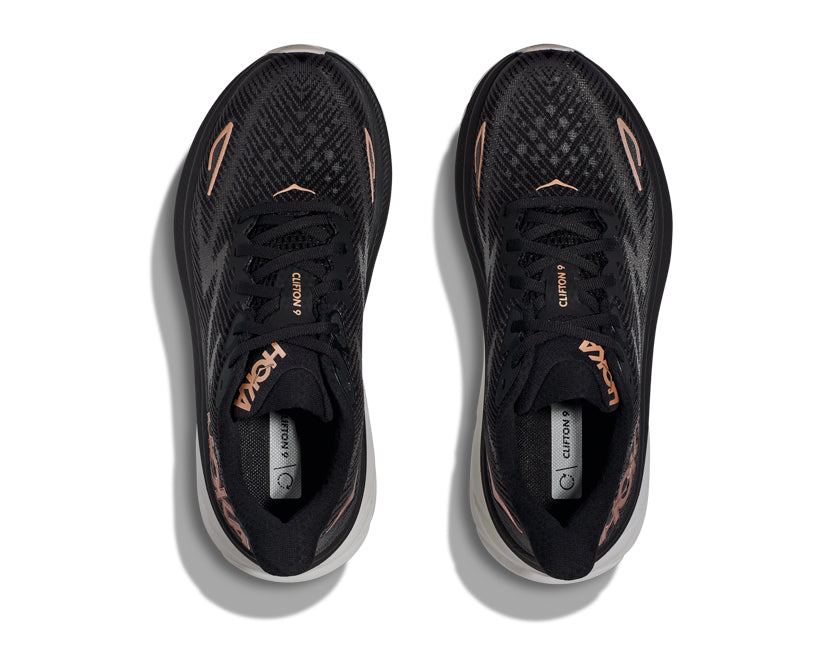 Hoka W CLIFTON 9 WIDE Black / Rose Gold