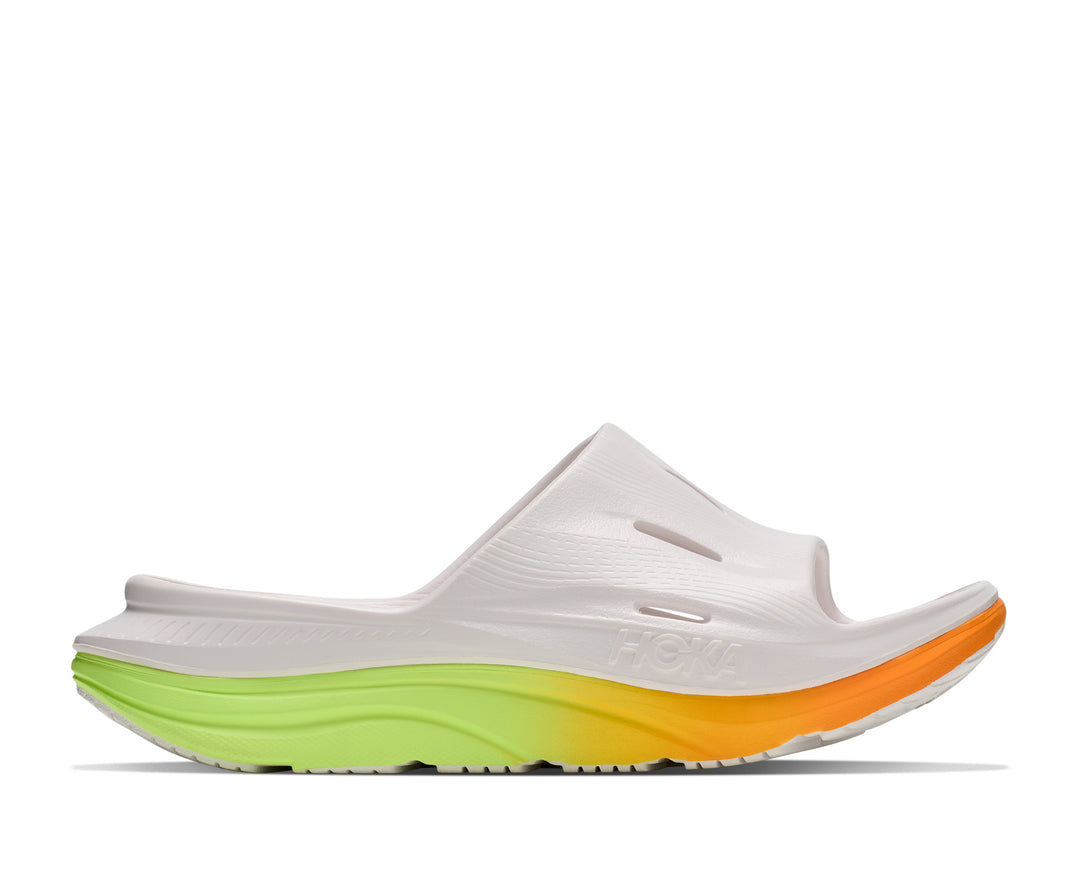 Hoka U ORA RECOVERY SLIDE 3 White / Neon Yuzu