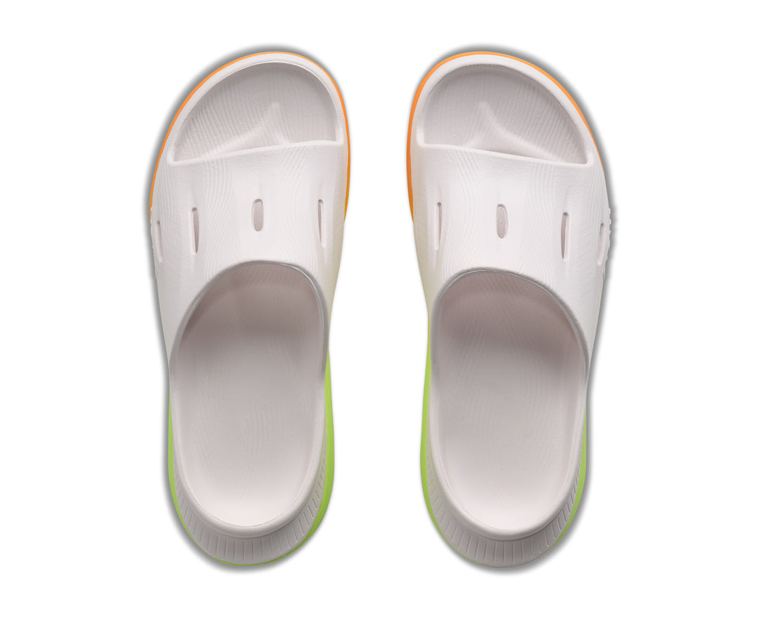 Hoka U ORA RECOVERY SLIDE 3 White / Neon Yuzu