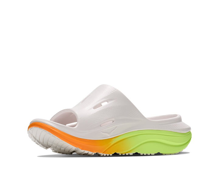 Hoka U ORA RECOVERY SLIDE 3 White / Neon Yuzu