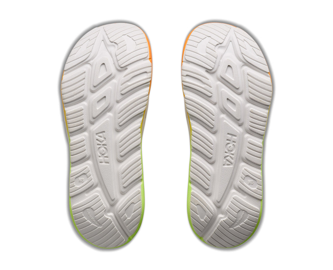 Hoka U ORA RECOVERY SLIDE 3 White / Neon Yuzu