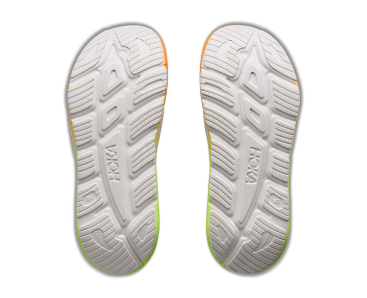 Hoka U ORA RECOVERY SLIDE 3 White / Neon Yuzu
