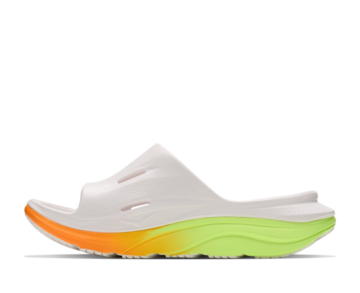Hoka U ORA RECOVERY SLIDE 3 White / Neon Yuzu