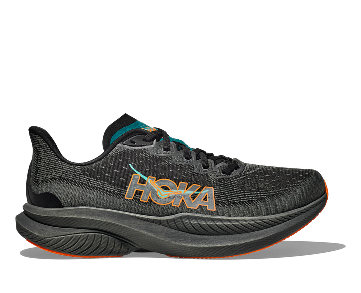 Hoka M MACH 6 Black / Electric Tangerine