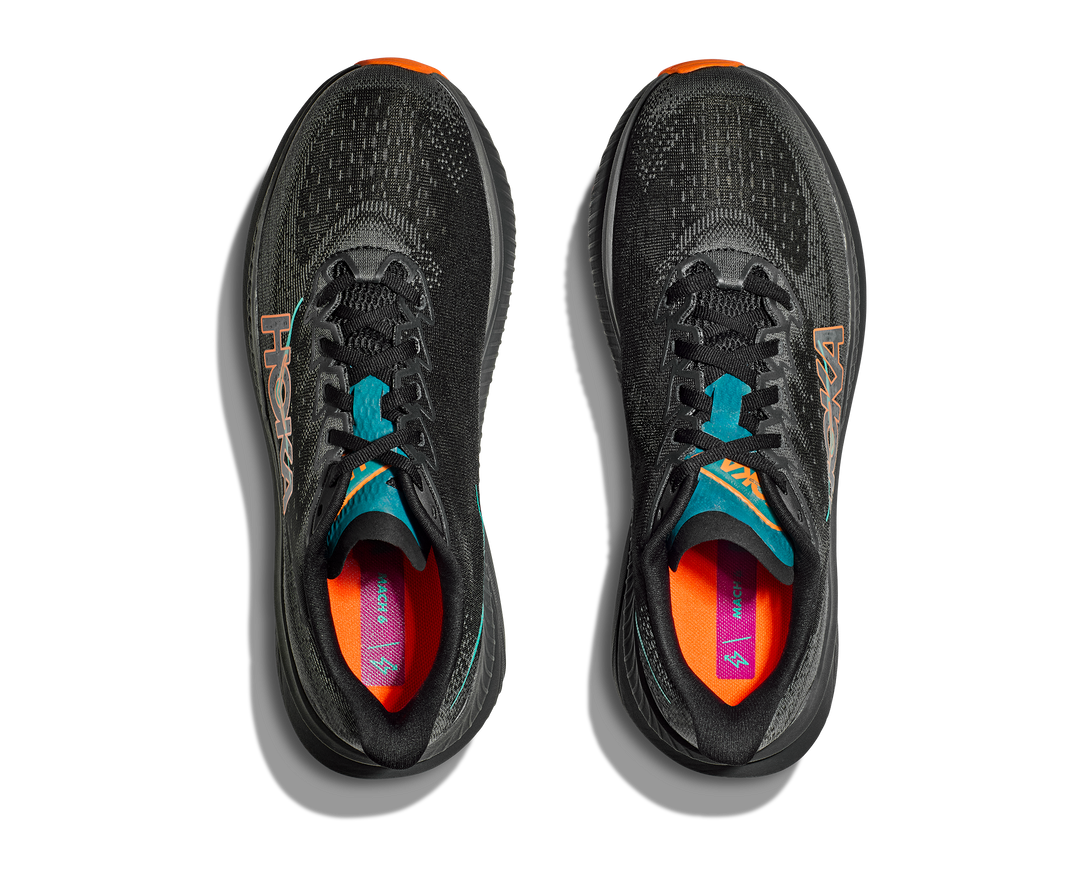 Hoka M MACH 6 Black / Electric Tangerine