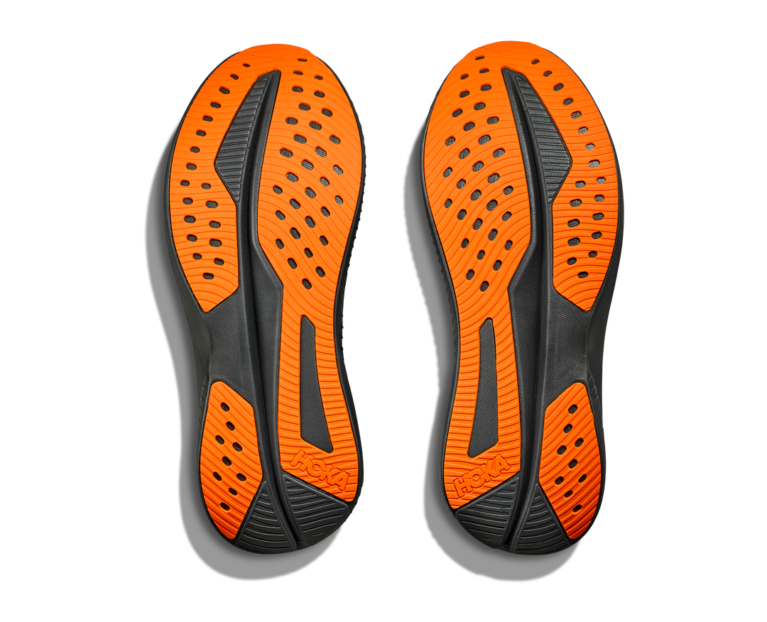 Hoka M MACH 6 Black / Electric Tangerine