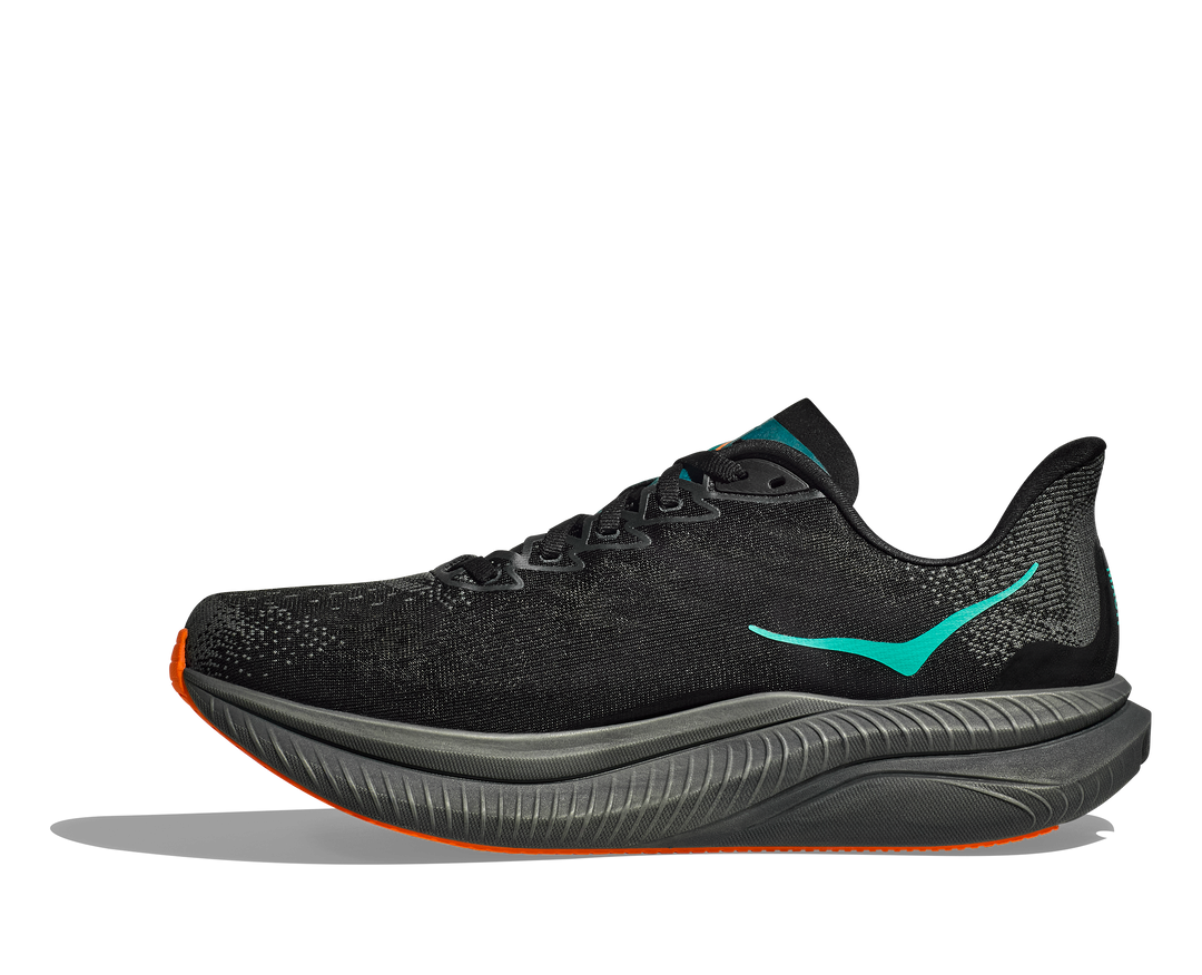 Hoka M MACH 6 Black / Electric Tangerine