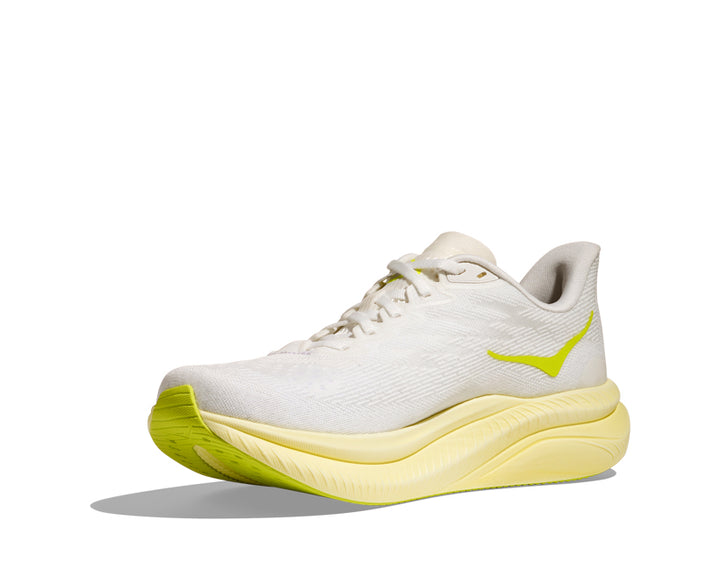 Hoka W MACH 6 White / Neon Hoka Citrus