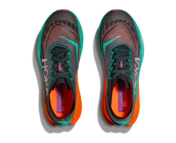 Hoka W MACH X 2 Black / Electric Aqua