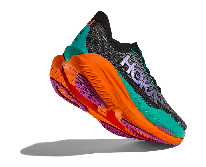 Hoka M MACH X 2 WIDE Black / Electric Aqua