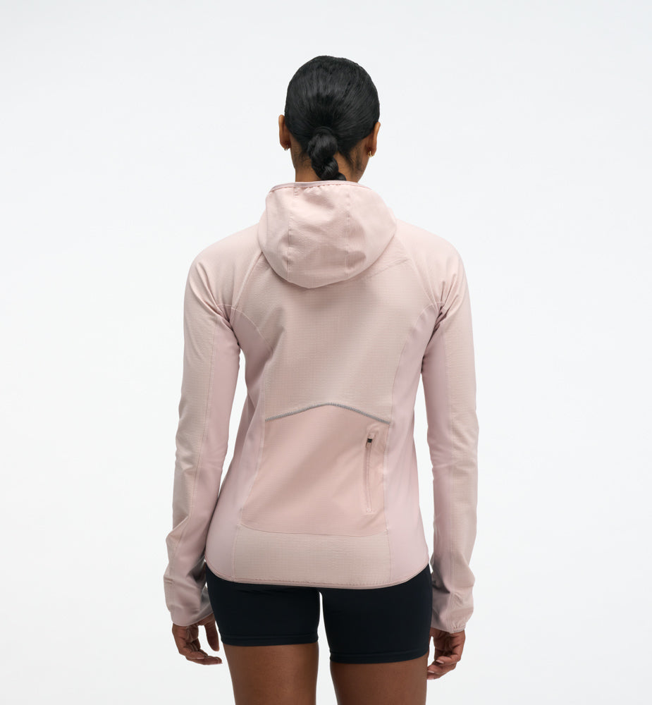 Hoka W SKYGLOW HALF-ZIP Pink Opal