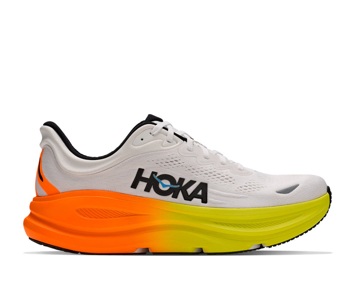 Hoka M BONDI 9 White / Neon Tangerine
