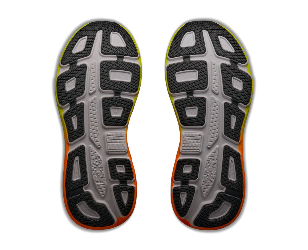 Hoka M BONDI 9 White / Neon Tangerine