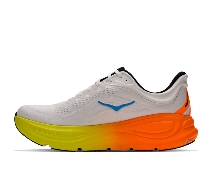 Hoka M BONDI 9 White / Neon Tangerine