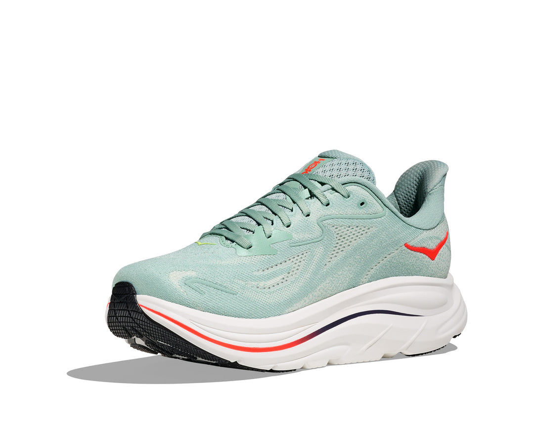 Hoka M CLIFTON 10 WIDE Sage / Neon Flame