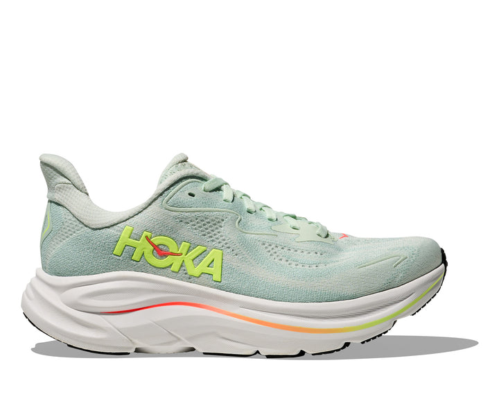 Hoka W CLIFTON 10 WIDE Sea Glass / Neon Flame