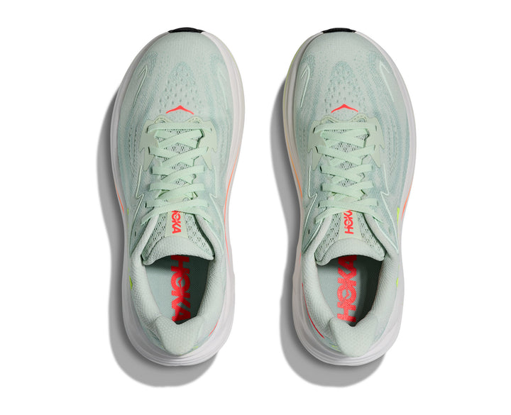 Hoka W CLIFTON 10 WIDE Sea Glass / Neon Flame