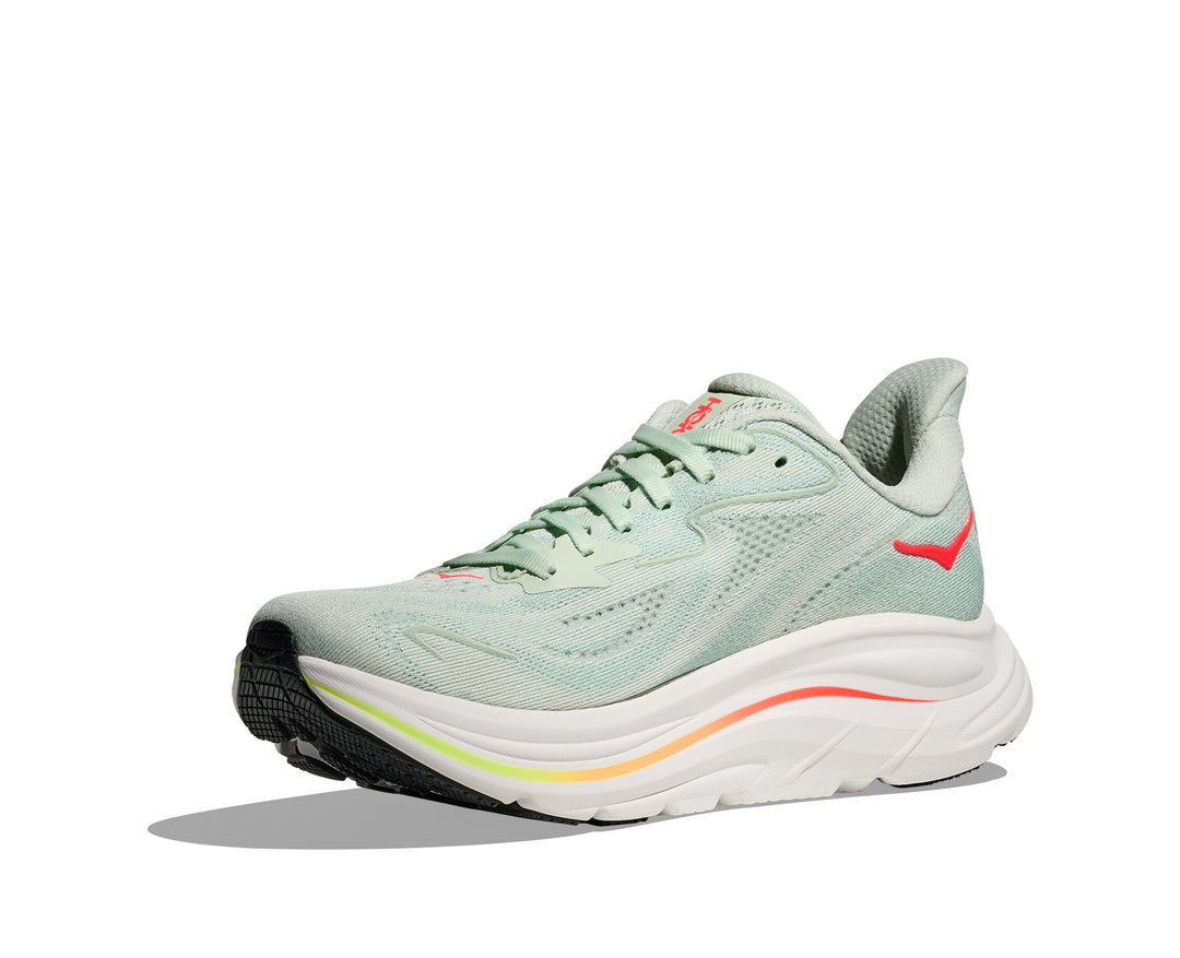 Hoka W CLIFTON 10 Sea Glass / Neon Flame