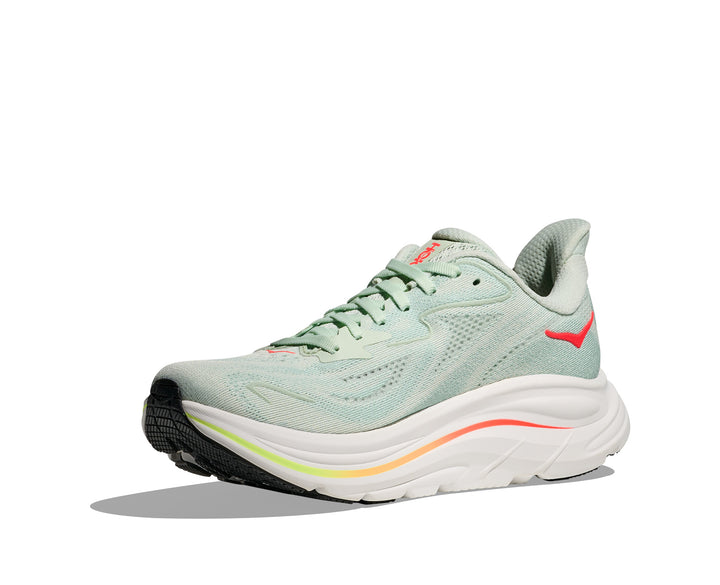 Hoka W CLIFTON 10 Sea Glass / Neon Flame