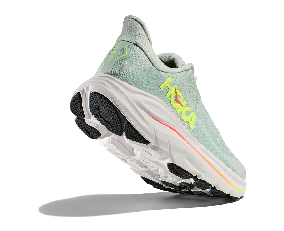 Hoka W CLIFTON 10 WIDE Sea Glass / Neon Flame