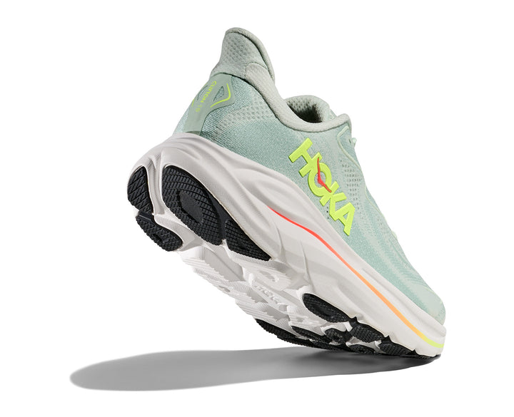 Hoka W CLIFTON 10 WIDE Sea Glass / Neon Flame