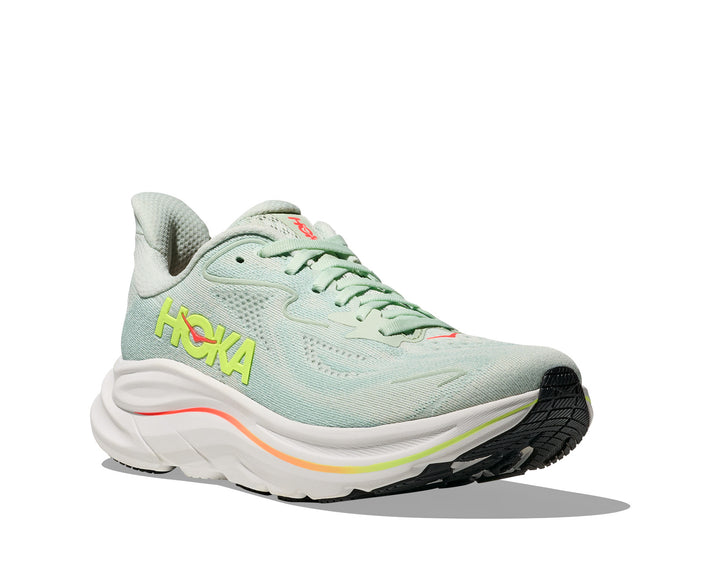 Hoka W CLIFTON 10 WIDE Sea Glass / Neon Flame