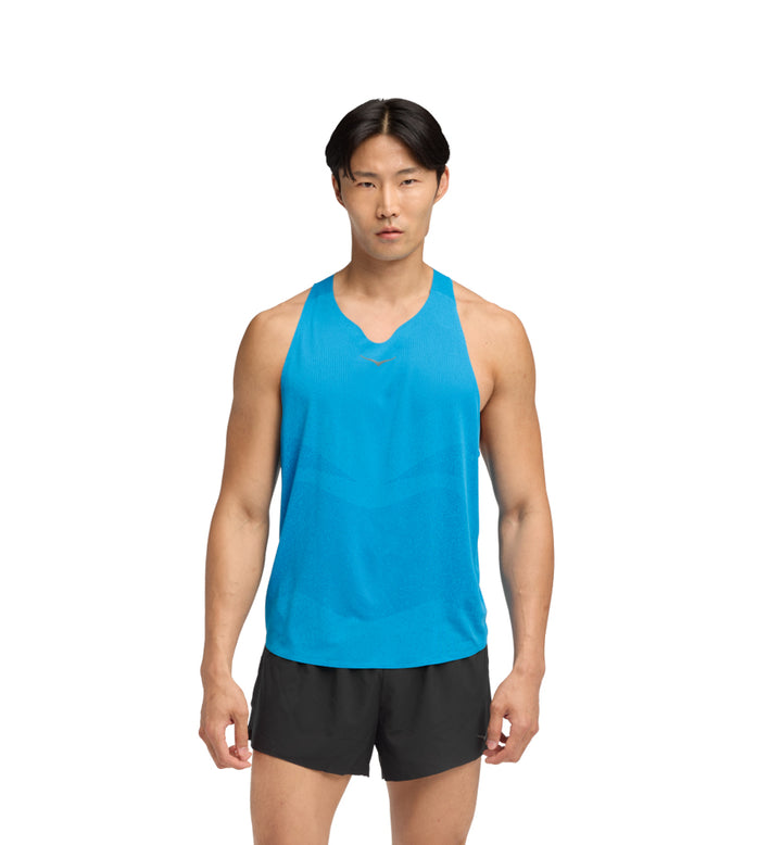 Hoka M RACE DAY SINGLET Hoka Blue