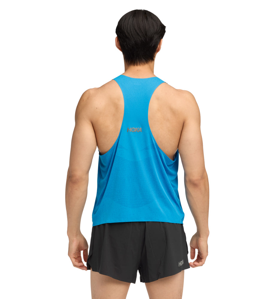 Hoka M RACE DAY SINGLET Hoka Blue