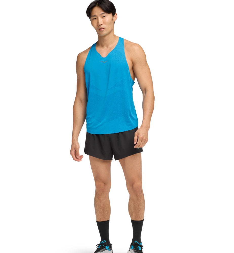 Hoka M RACE DAY SINGLET Hoka Blue