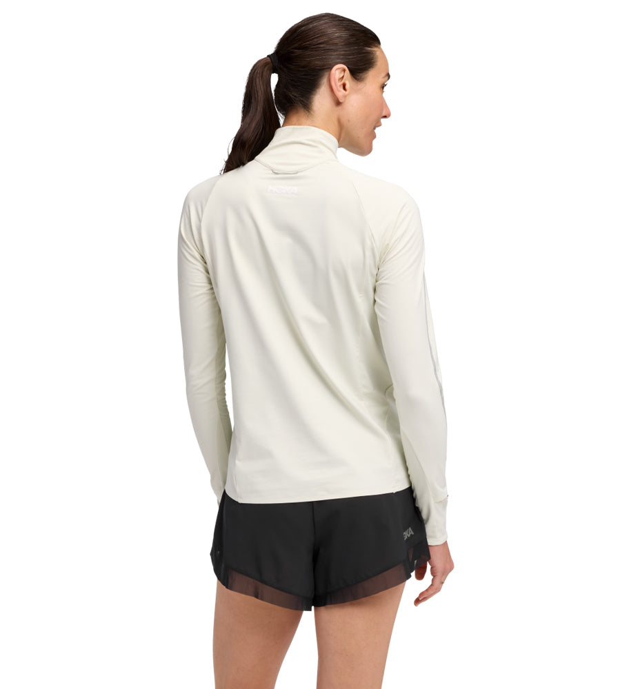 Hoka W GLIDETECH QUARTER ZIP Truffle Salt
