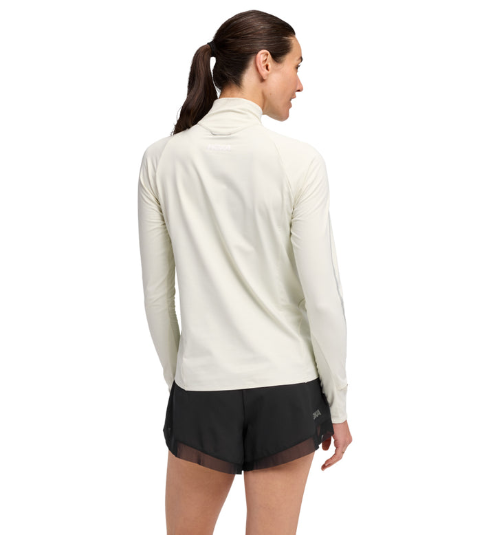Hoka W GLIDETECH QUARTER ZIP Truffle Salt