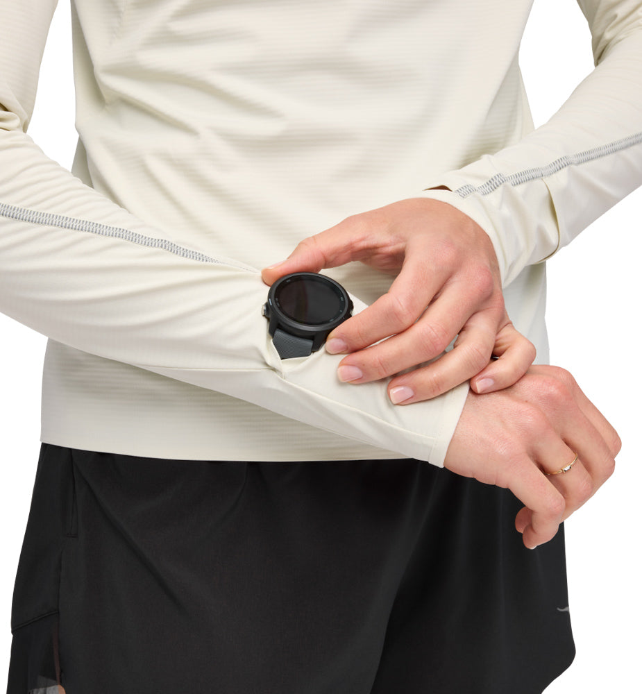Hoka W GLIDETECH QUARTER ZIP Truffle Salt