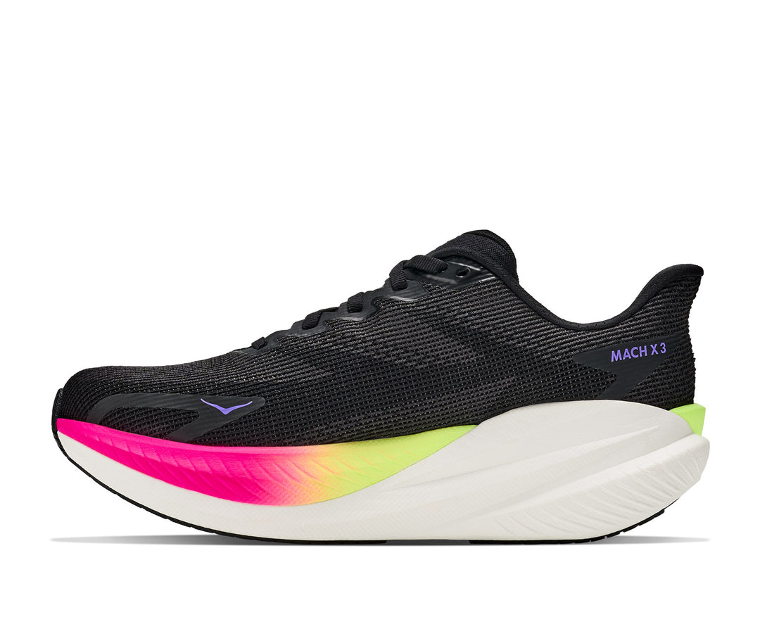 Hoka W MACH X 3 Black / Neon Nebula