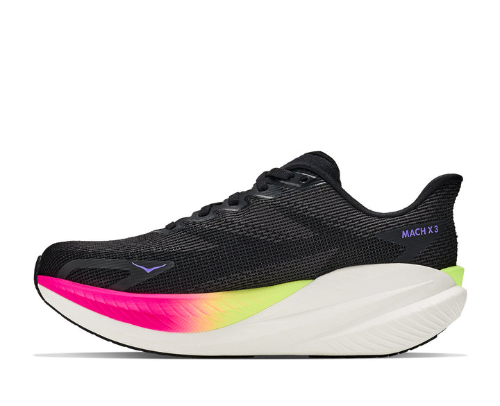 Hoka W MACH X 3 Black / Neon Nebula