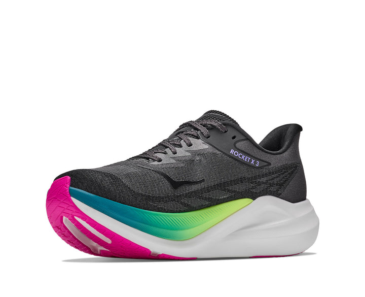 Hoka U ROCKET X 3 Black / Neon Nebula