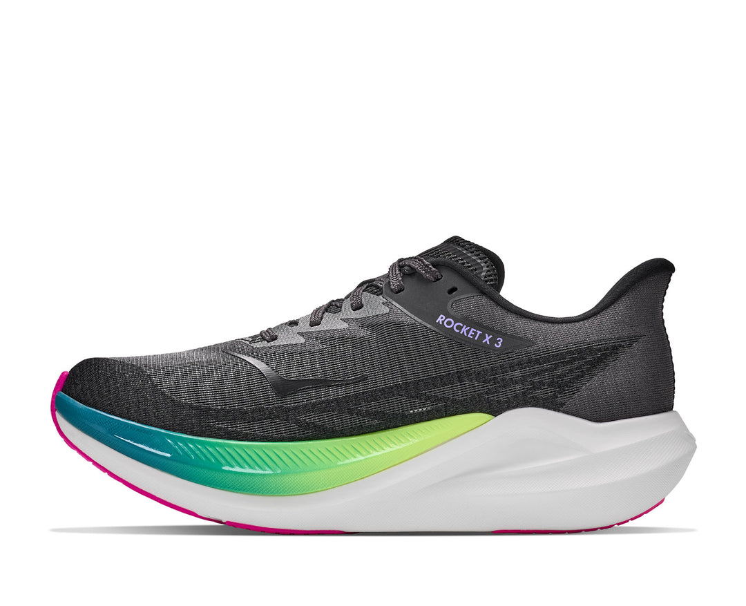 Hoka U ROCKET X 3 Black / Neon Nebula