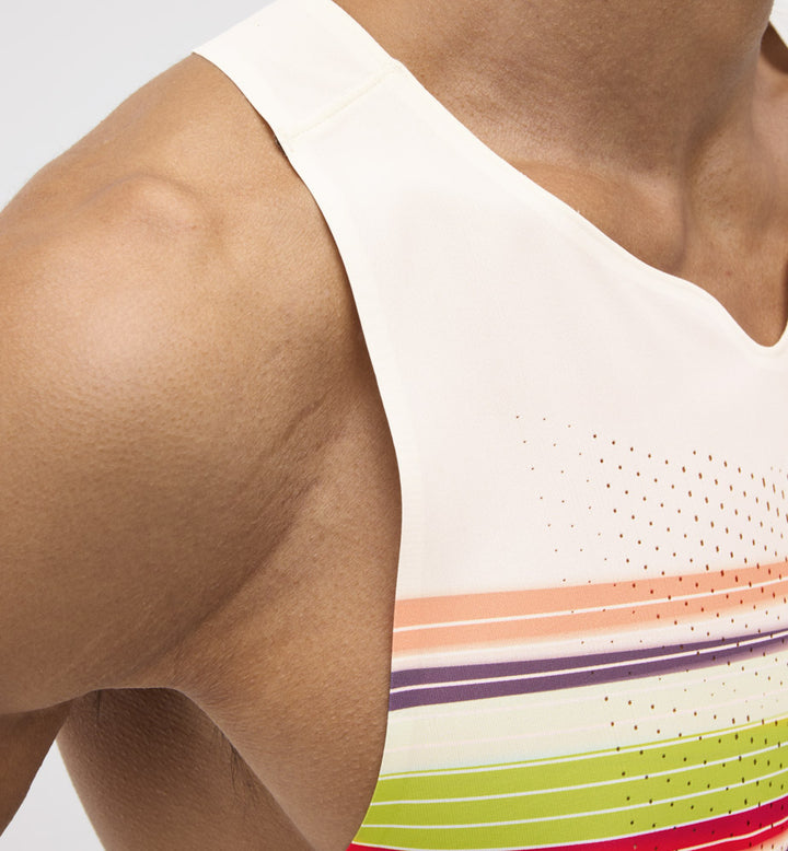Hoka M RACE DAY SINGLET Alabaster Flare