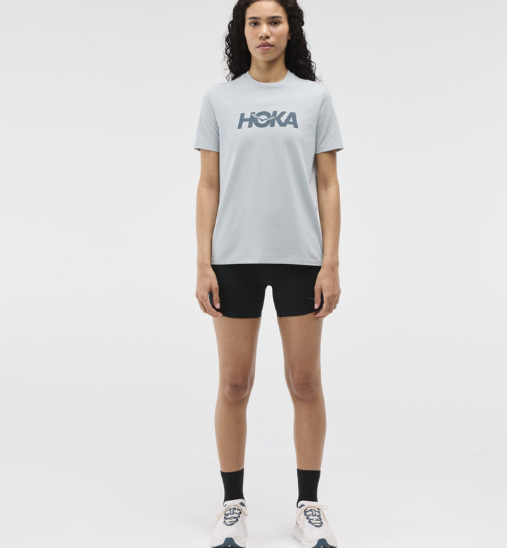 Hoka W CORE LOGO CTN SS TEE Mineral Blue