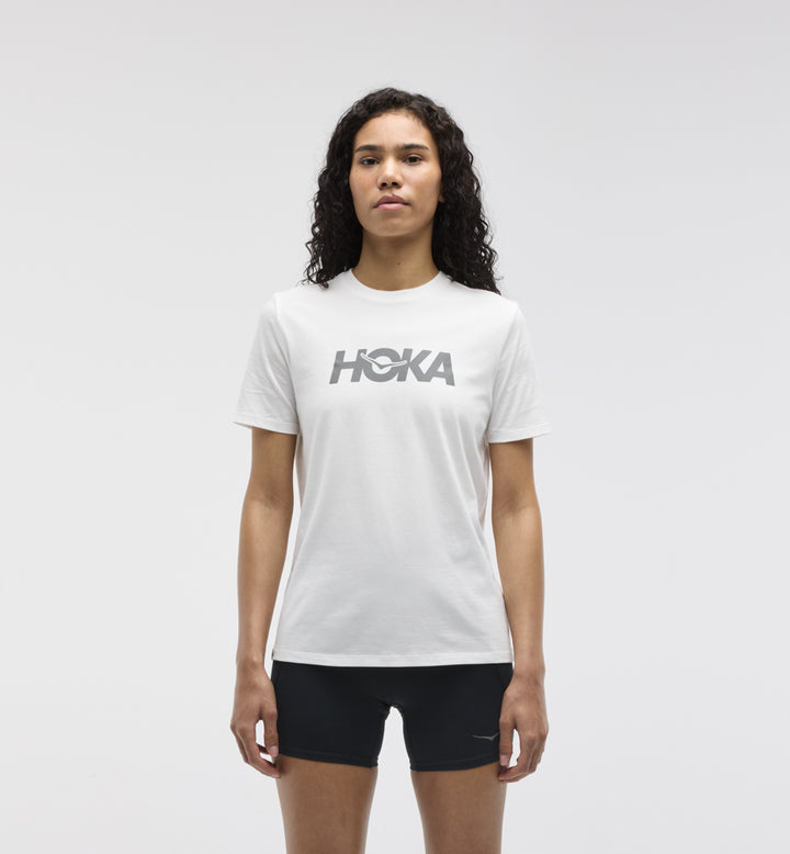 Hoka W CORE LOGO CTN SS TEE White