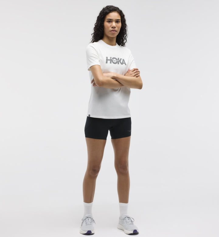 Hoka W CORE LOGO CTN SS TEE White