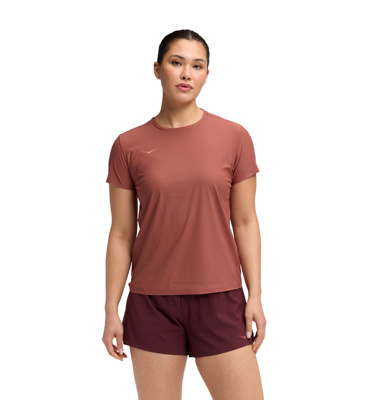 Hoka W AIROLITE SHORT SLEEVE 2.0 Rouge