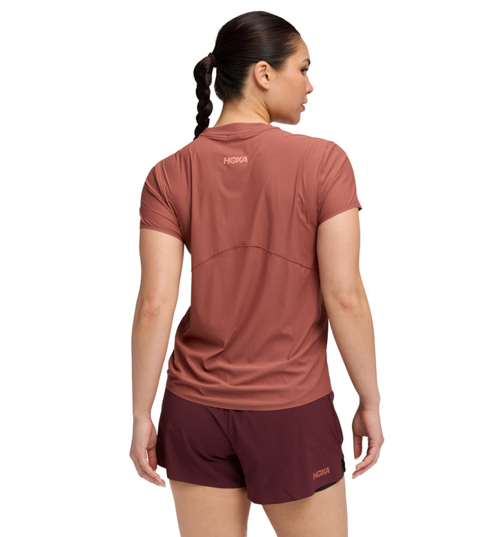 Hoka W AIROLITE SHORT SLEEVE 2.0 Rouge