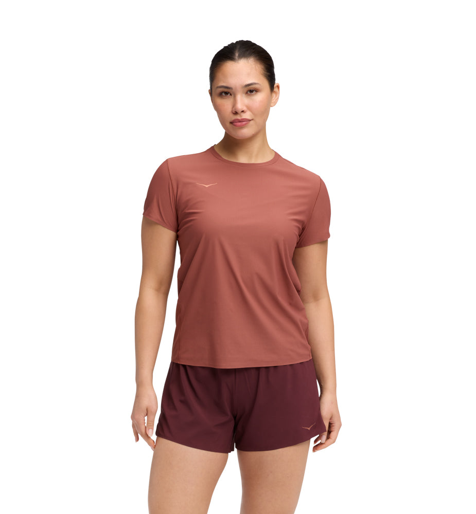 Hoka W AIROLITE SHORT SLEEVE 2.0 Rouge