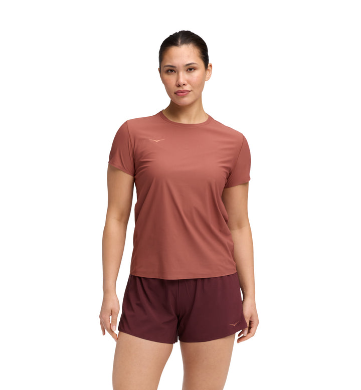Hoka W AIROLITE SHORT SLEEVE 2.0 Rouge