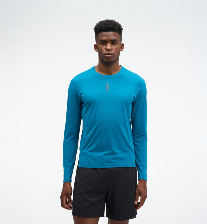 Hoka M EVERYRUN LONG SLEEVE Night Glow Blue