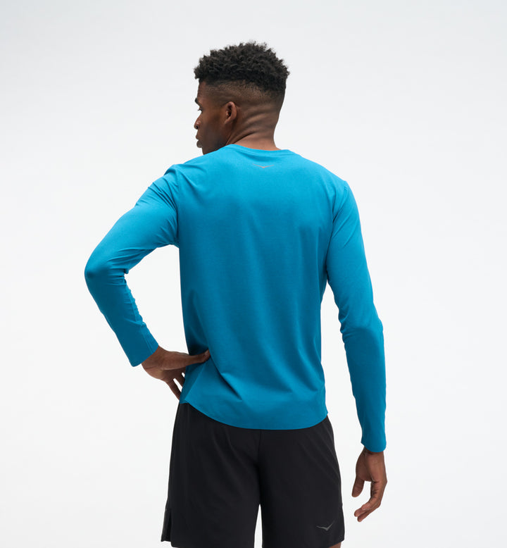 Hoka M EVERYRUN LONG SLEEVE Night Glow Blue